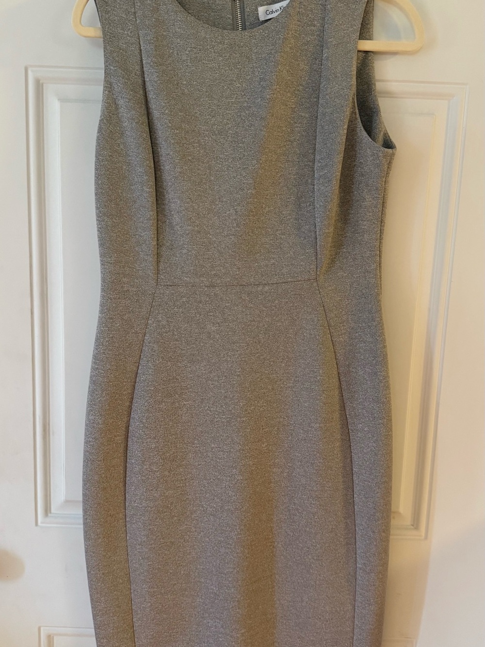 Calvin Klein Gray Sleeveless Sheath Dress